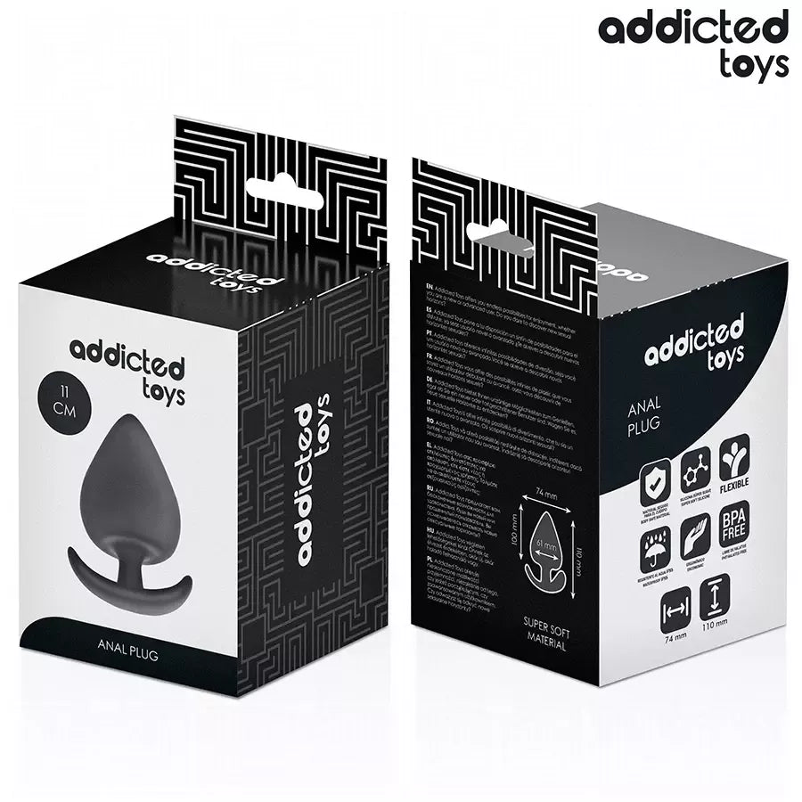 Addicted Toys XXL silikoninis analinis kamštis 11 cm – Ergonomiškas, medicininės klasės modelis