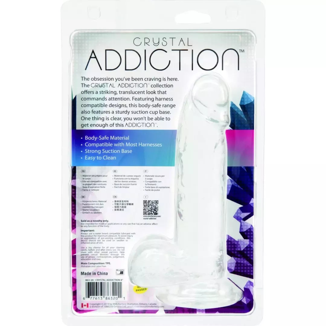 Addiction Crystal Addiction Clear 20 cm lankstus intymus modelis TPE