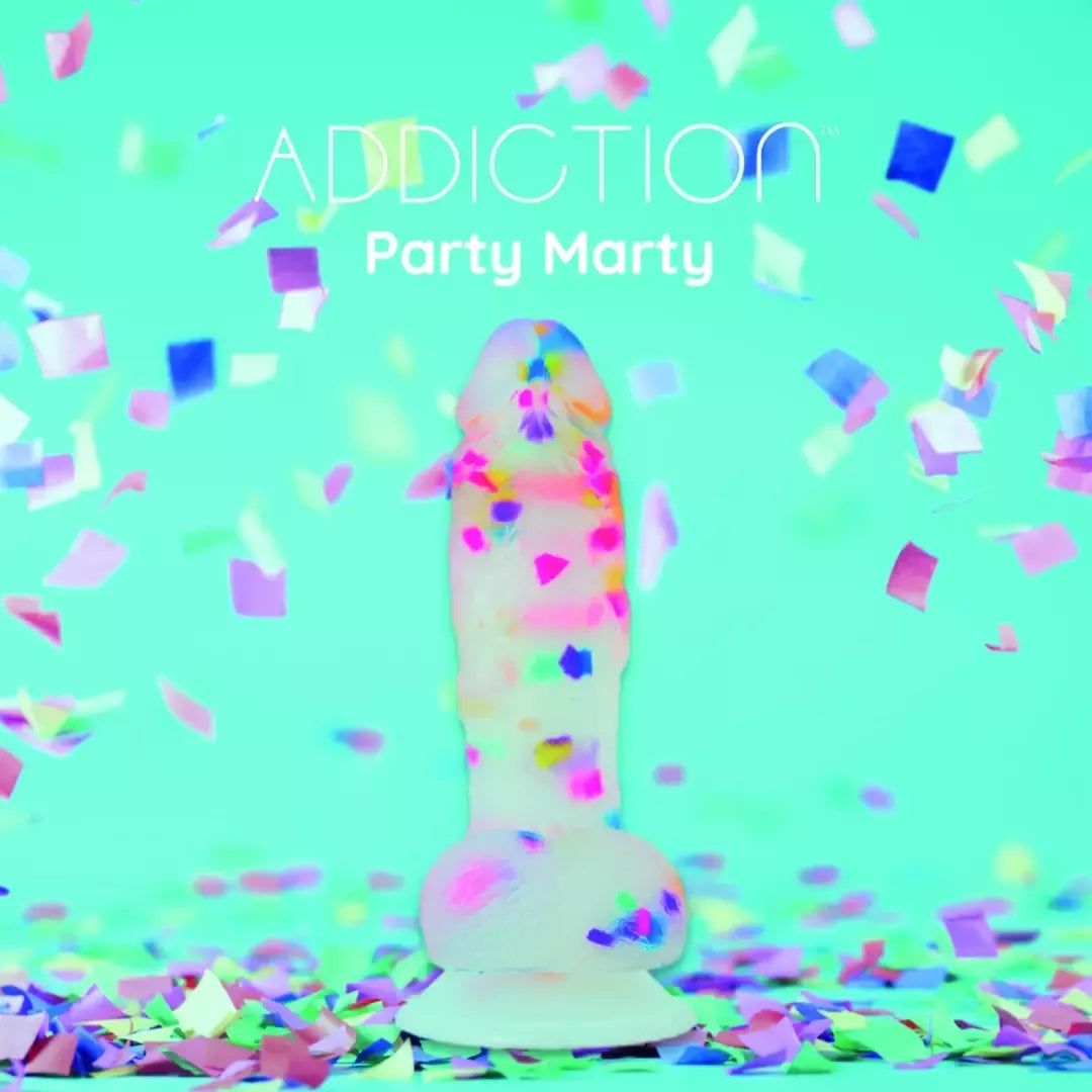Addiction Party Marty 19 cm silikoninis modelis su vibravimo sistema
