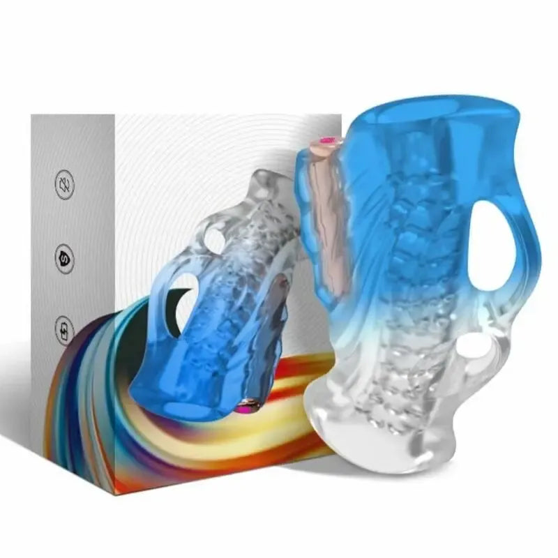 ARMONY Finger & Vibrator Blue Gradient įkraunamas intymus prietaisas