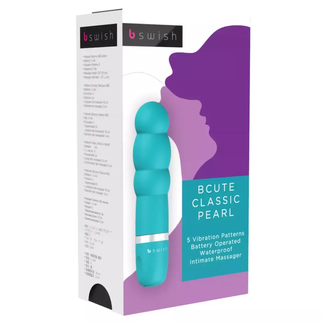 B Swish Bcute Classic Pearl Jade - Kompaktiškas vandeniui atsparus silikoninis masažuoklis
