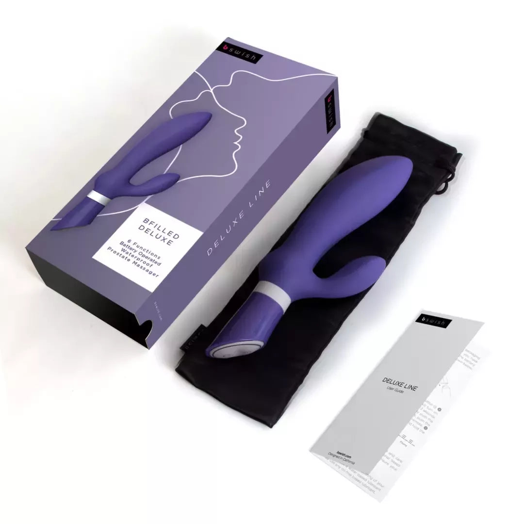 B Swish Bfilled Deluxe Twilight dviejų variklių silikoninis intymus prietaisas 21 cm