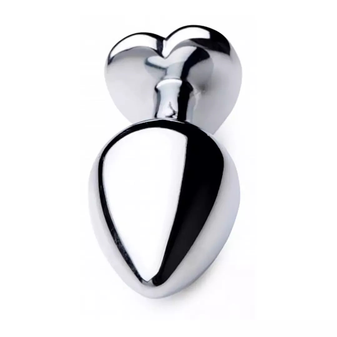 Black Heart Medium Anal Plug aliuminio lydinio svorį turintis dizainas