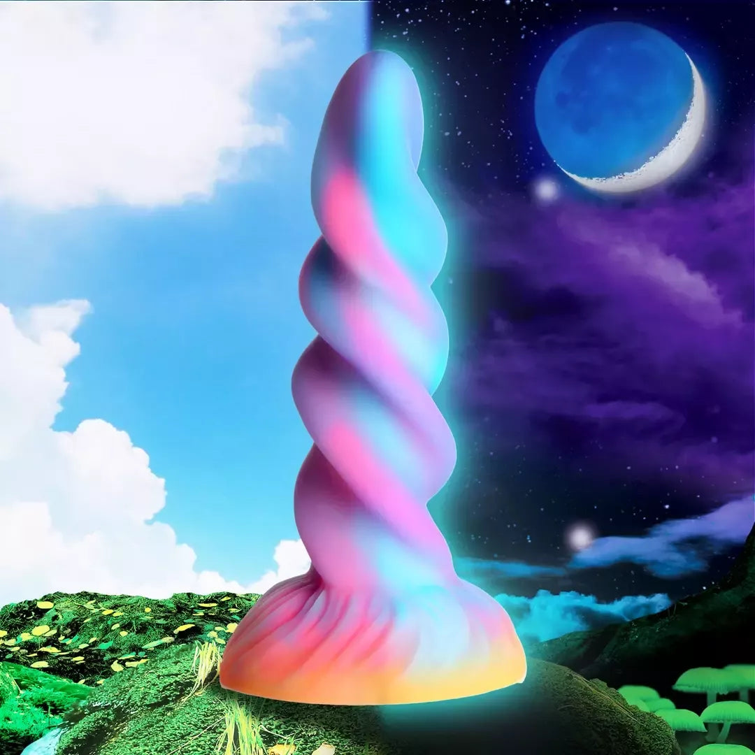 Blush Novelties Moon Rider silikoninis fantazijos modelis, šviečiantis tamsoje