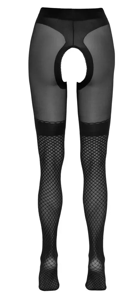 Cottelli LEGWARE pėdkelnės su tinklelio imitacijos viršumi, 30 denų, juodos, Oeko-Tex, M/L dydis