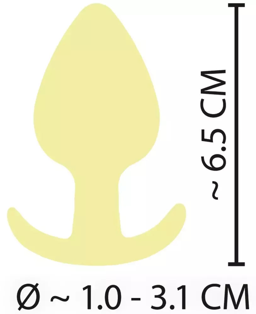 Cuties Yellow Mini Plug – kompaktiškas silikoninis modelis pradedantiesiems