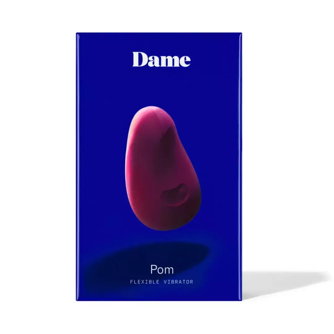 Dame Products Pom Plum – lankstus rankinis intymus masažuoklis, vandeniui atsparus