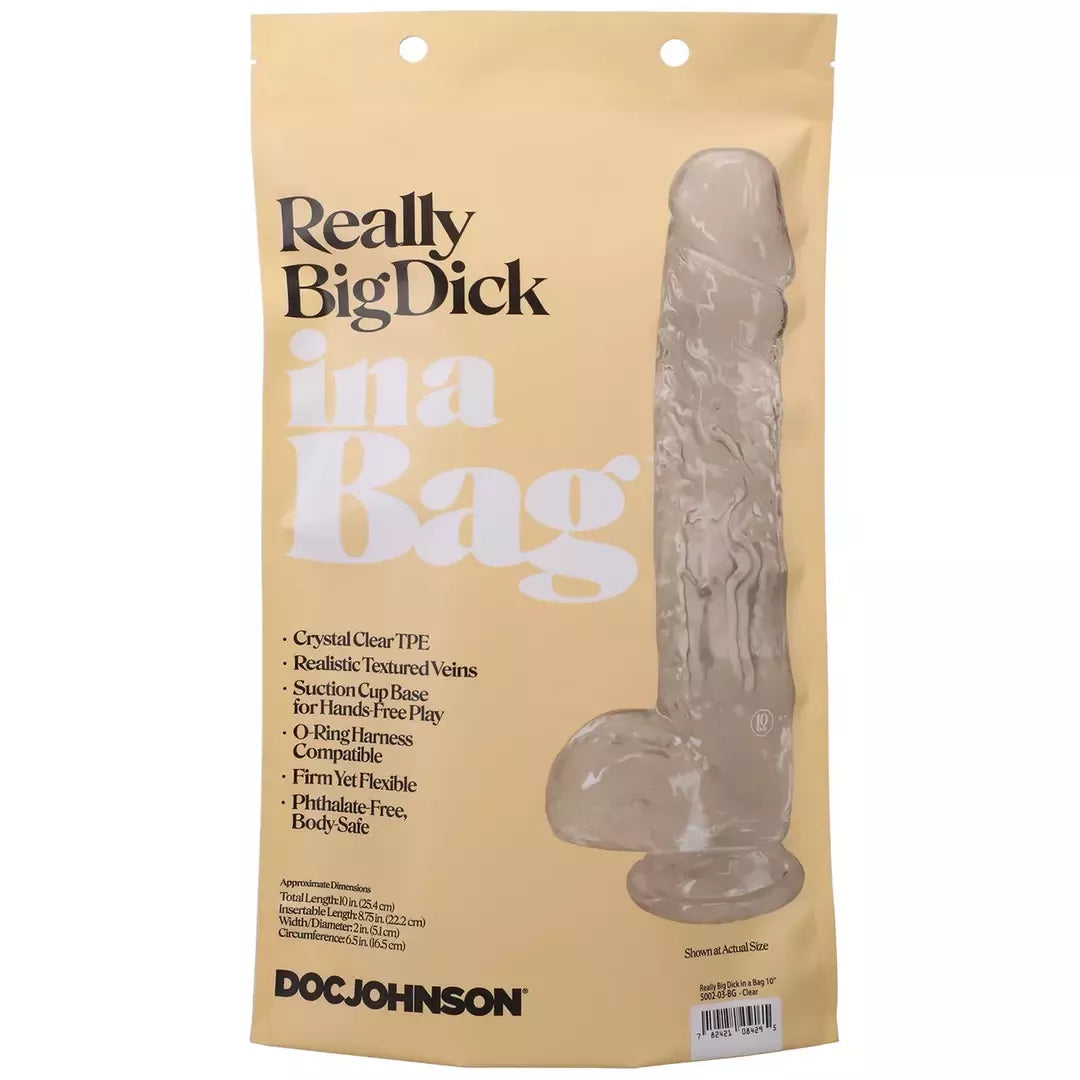 Doc Johnson TitanMen Model 10 colių intymi silikono sistema, juoda