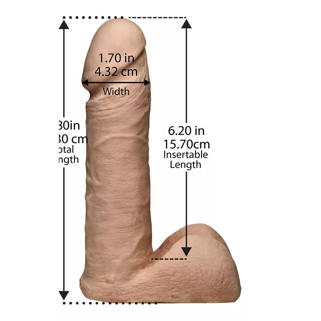 Doc Johnson ULTRASKYN rinkinys 18 cm – reguliuojami diržai ir sistemos antgalis