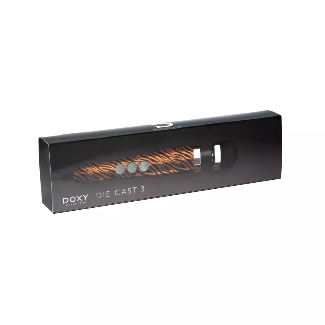 DOXY Die Cast 3 Wand Massager Tiger – kompaktiškas, laidinis, metaliniu korpusu