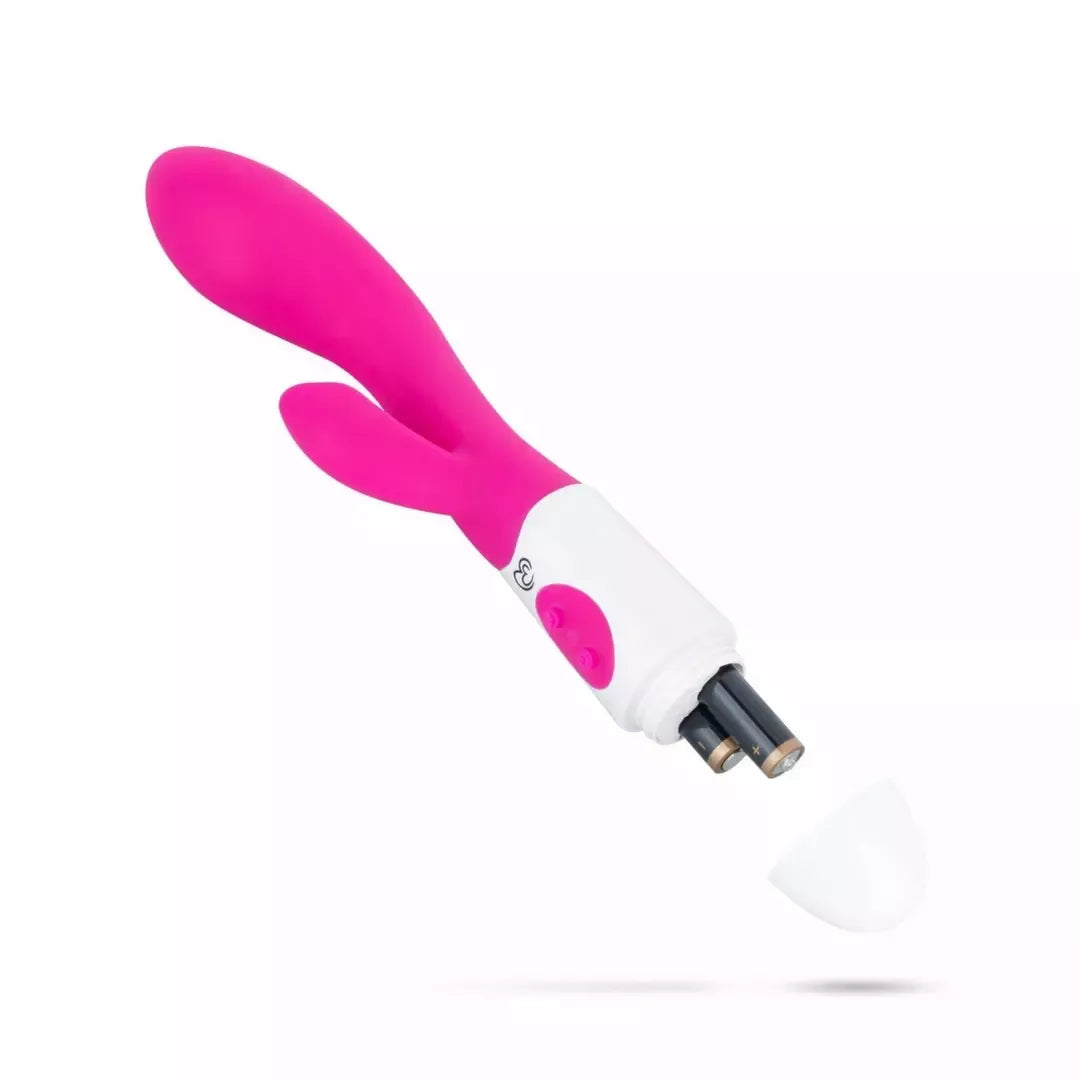EasyToys Lily dviejų varikliukų silikoninis intymus prietaisas, rožinis