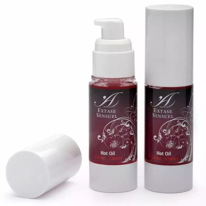 Extase Sensual Cherry Heat šildomasis masažo aliejus, 30 ml