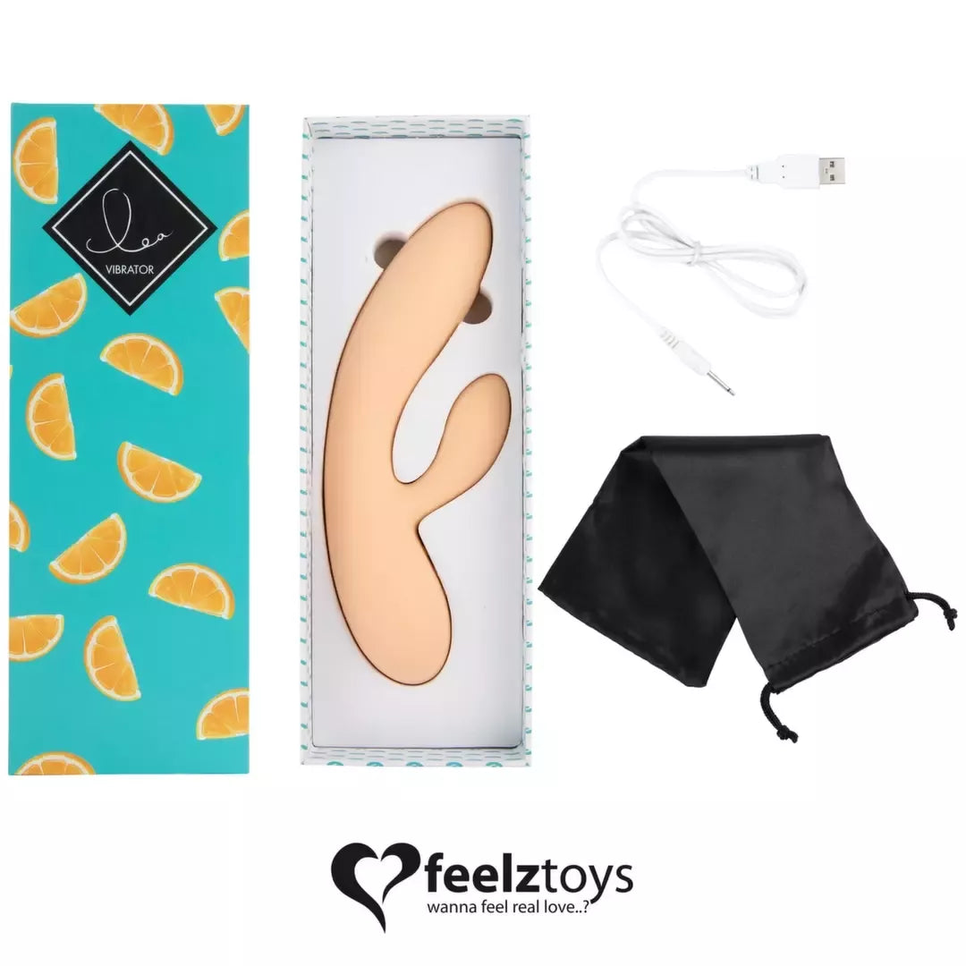 FeelzToys Lea Citrus dviejų variklių silikoninis intymios gerovės prietaisas 202mm