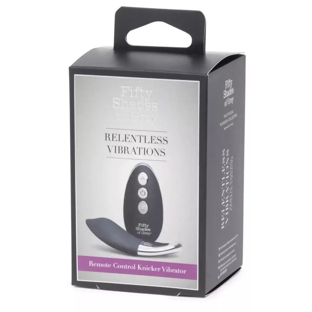 Fifty Shades of Grey Relentless Vibrations nuotoliniu būdu valdomas vibratorius kelnaitėms, juodas