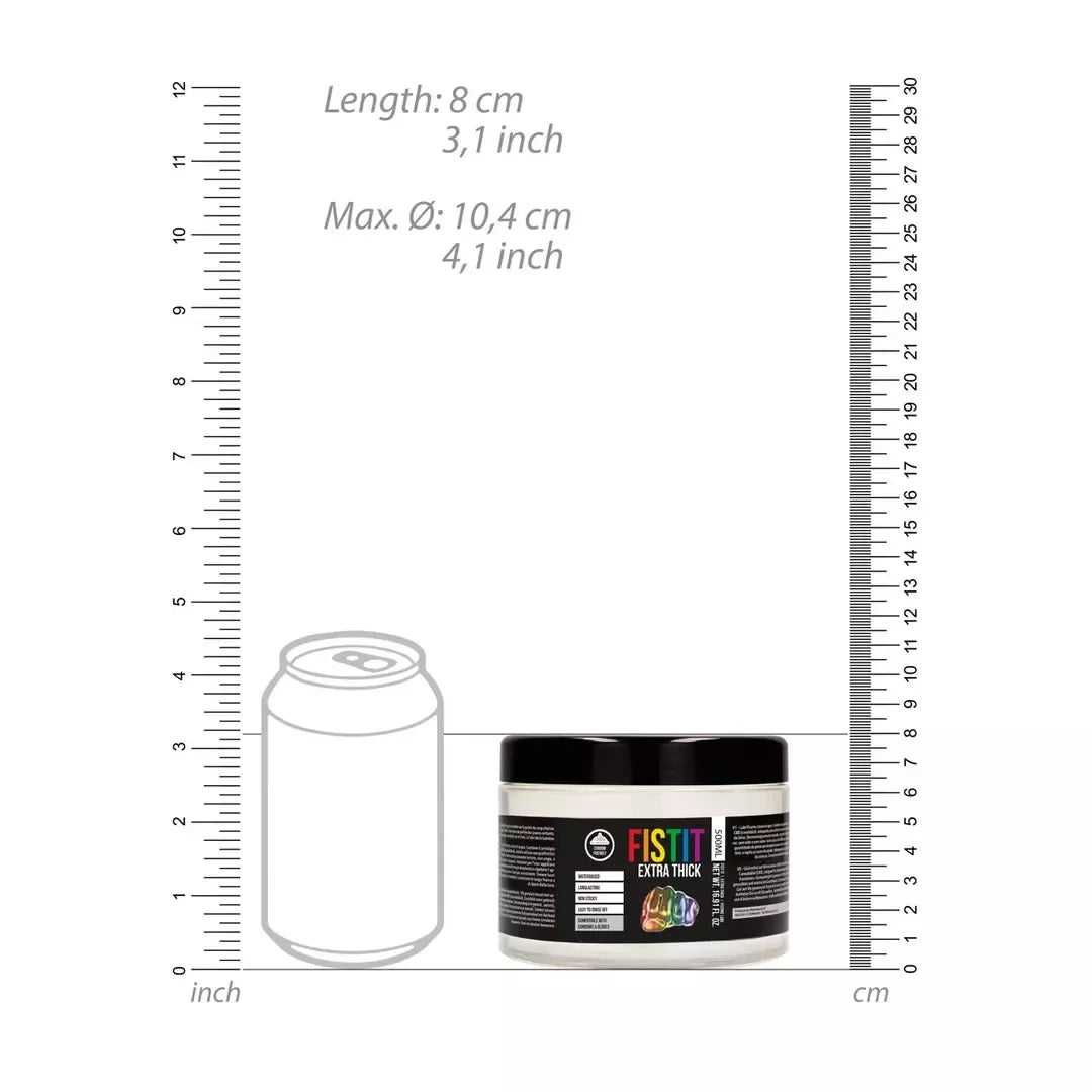 Fist It Extra Thick Rainbow vandens pagrindo lubrikantas 500 ml, bespalvis