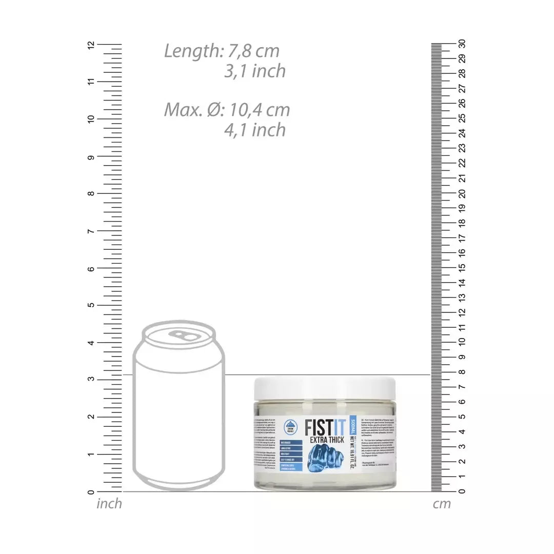 Fist It Extra Thick vandens pagrindo lubrikantas, 500 ml, didelės talpos buteliukas