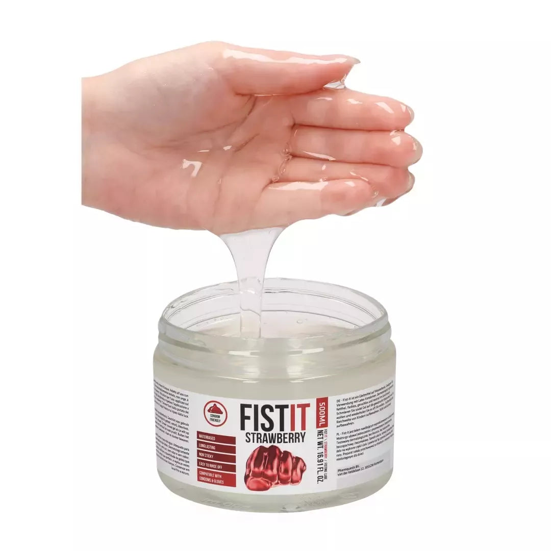 Fist It Extra Thick vandens pagrindo lubrikantas su braškių aromatu, 500 ml