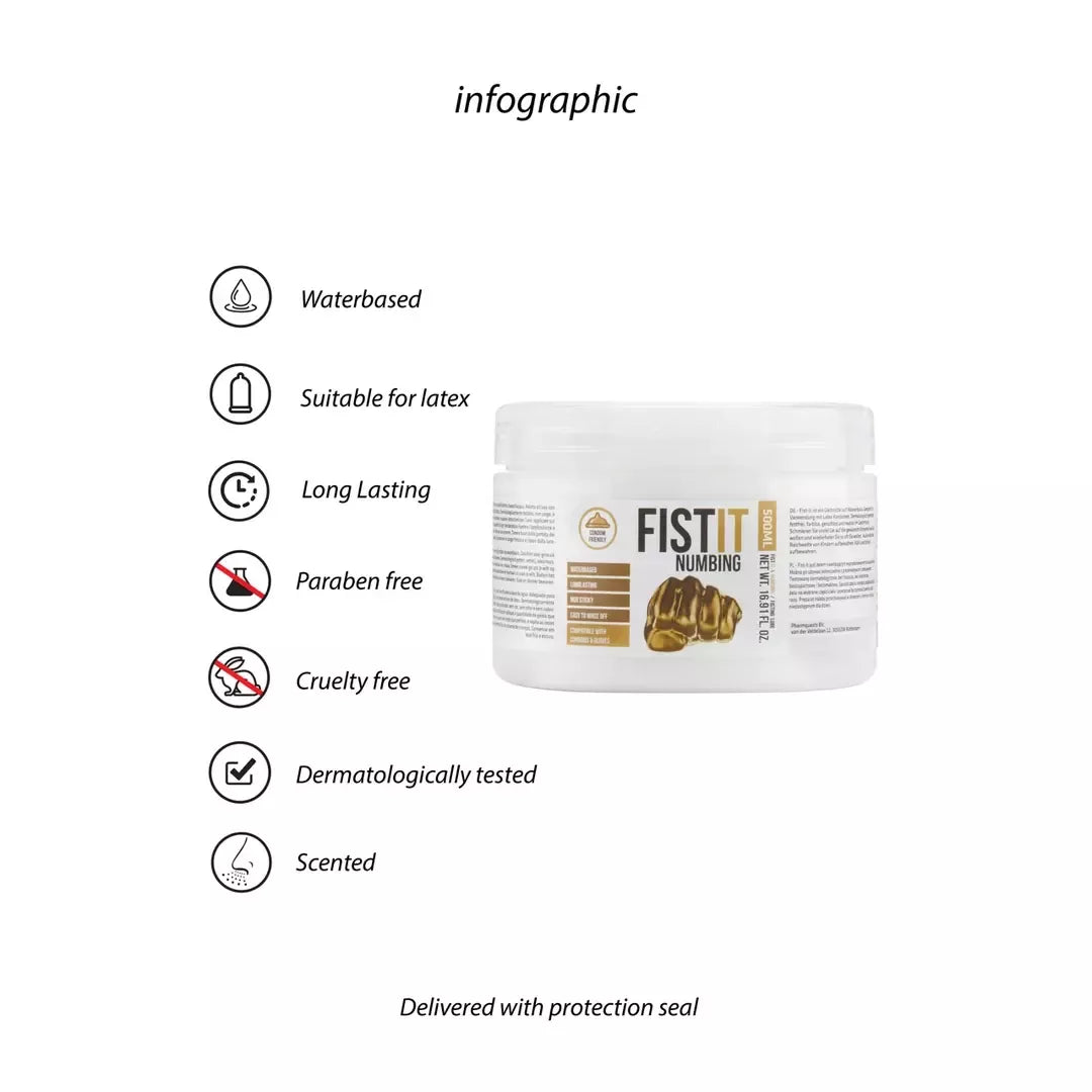 Fist It Professional vandens pagrindu pagamintas lubrikantas 500 ml – bekvapis ir neutralus