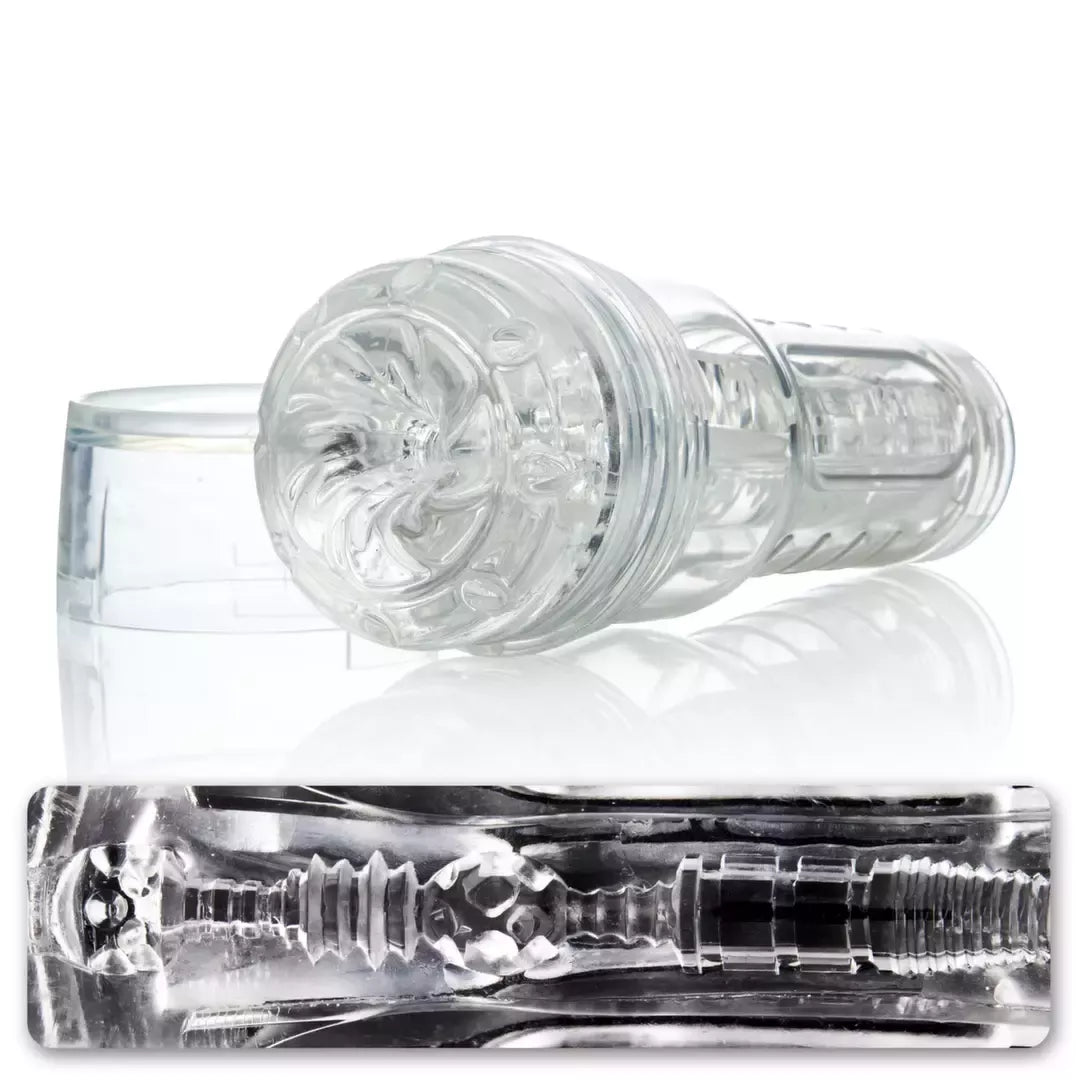 Fleshlight GO Torque Ice kompaktiškas intymus prietaisas, skaidrus