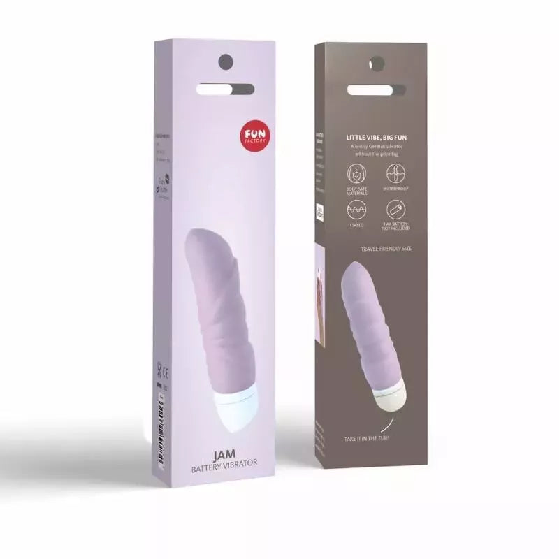 FUN FACTORY JAM SlimVIBE pastelinė alyvinė - kompaktiškas silikoninis modelis, 12,7 cm