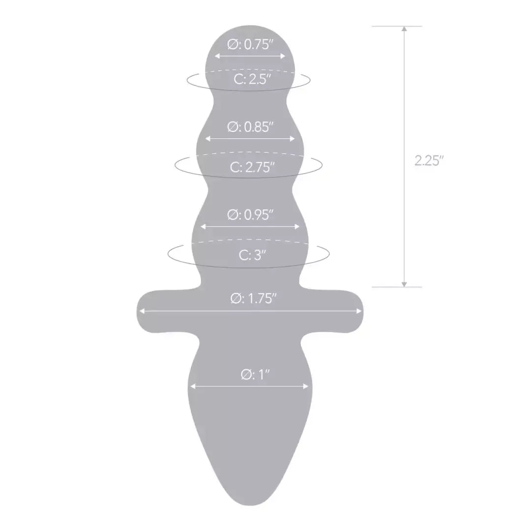 Glas Titus – stiklinis analinis kaištis, skaidrus, 11,5 cm, hipoalerginis