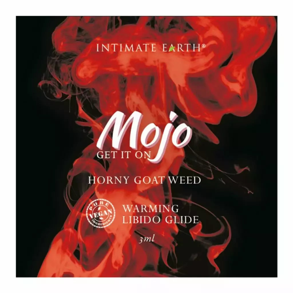 Intimate Earth Mojo Warming Glide lubrikantas 3 ml, veganiška formulė