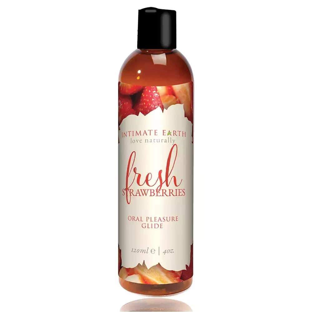 Intimate Earth Natural Flavors lubrikantas Fresh Strawberries 120ml