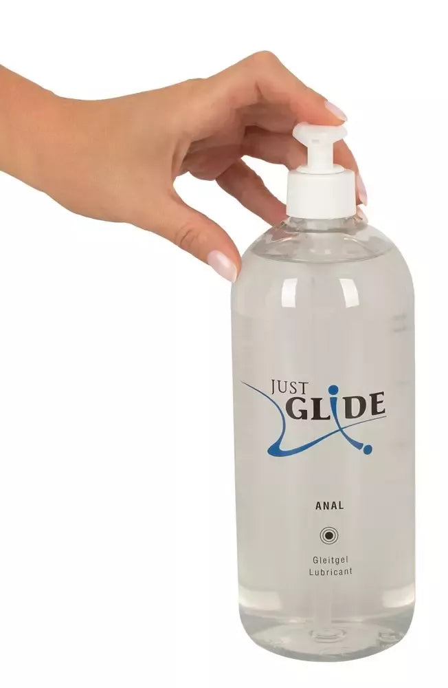 Just Glide Anal vandens pagrindo lubrikantas 1 l – pH subalansuota, veganiška formulė
