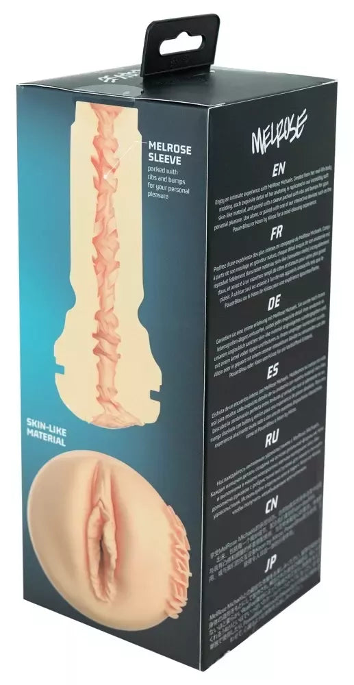 Kiiroo Feel Rose Michaels intymus stimuliatorius su į odą panašia įvore, 22,4 cm