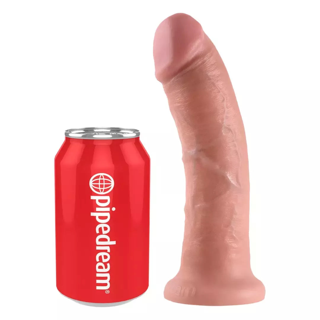 King Cock 8 colių anatominis modelis su siurbtuku, kūno spalvos