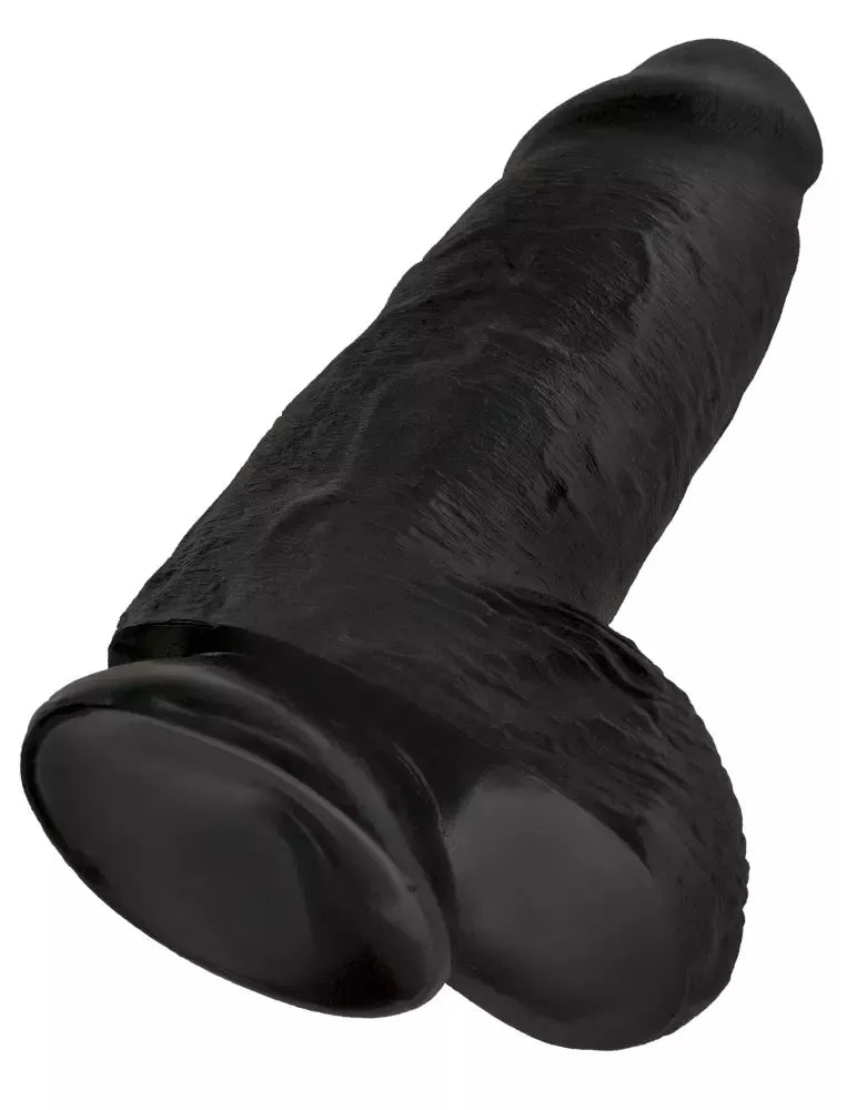 King Cock Chubby Dark anatominis modelis su siurbtuku 22,9 cm