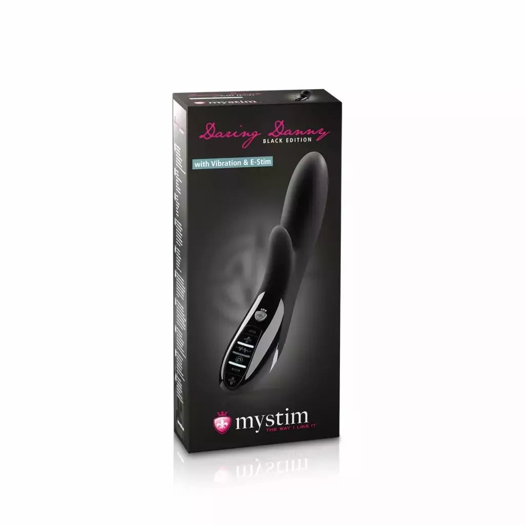 Mystim Daring Danny Intimate System Black – elektrostimuliacija ir vibracija, silikoninis