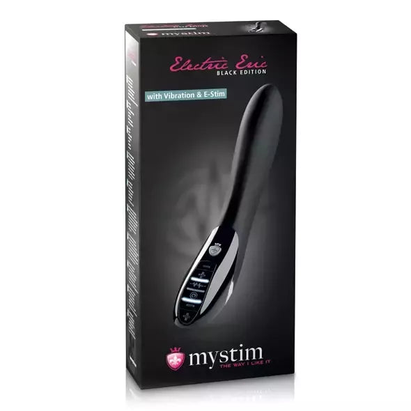 Mystim Electric Eric eStim intymus prietaisas, juodas, 27 cm