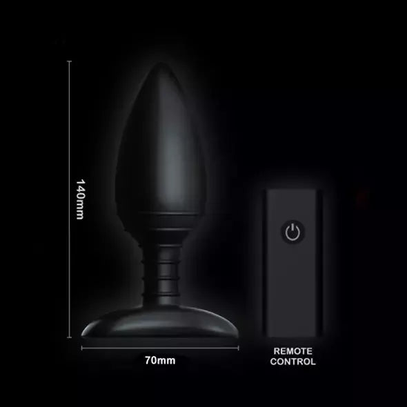Nexus Ace M nuotoliniu būdu valdomas silikoninis analinis kamštis – 6 režimai, USB, juodas