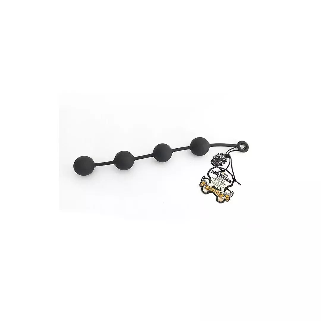 Oxballs Ass Ballz XL silikoninių rutuliukų sistema, 55 cm, juoda