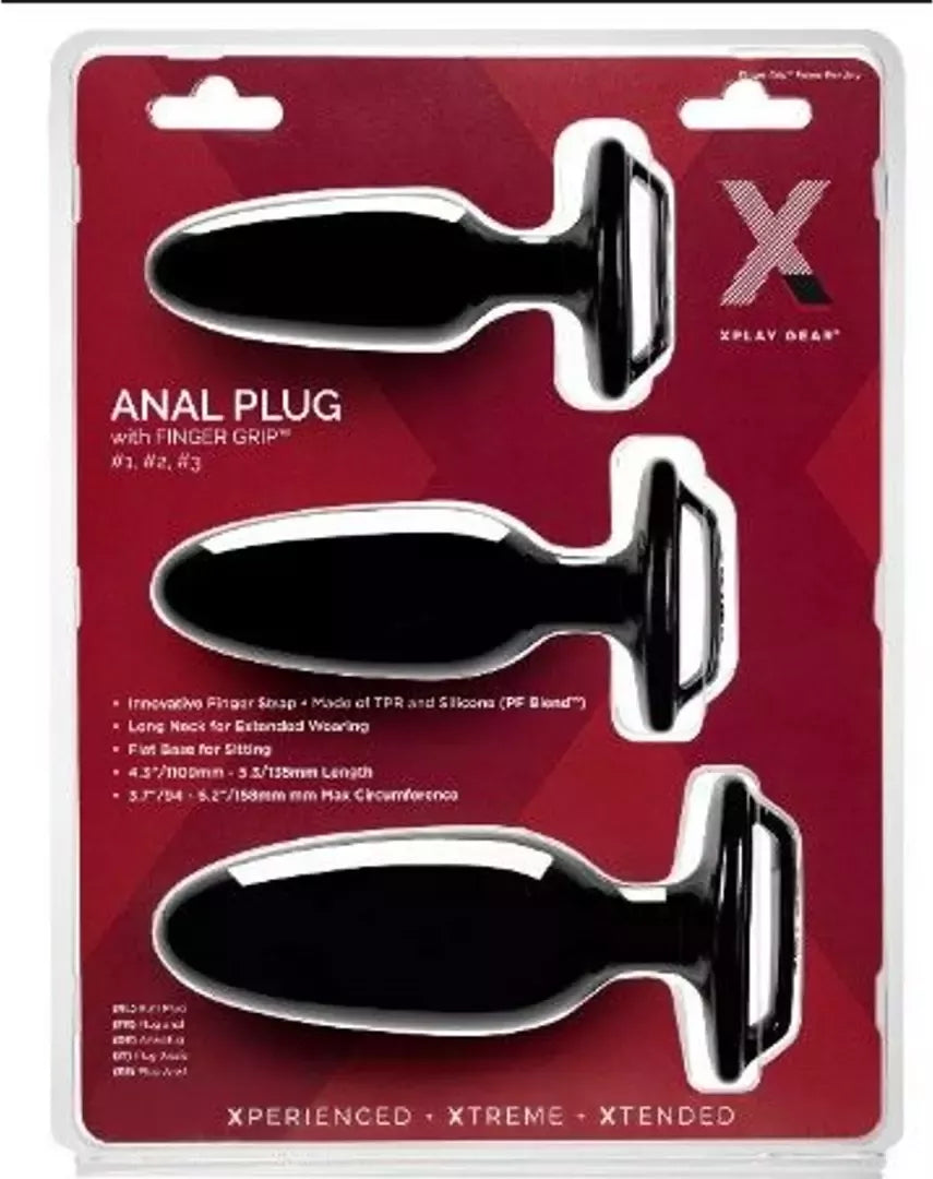 Perfect Fit XPlay Finger Grip Plug Starter Kit 3 dydžių PFBlend medžiaga
