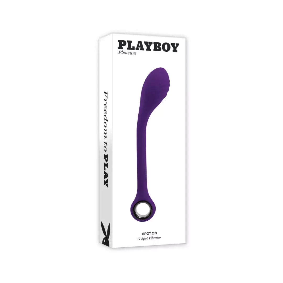 Playboy Pleasure Spot On lankstus vibratorius, Acai, 22,6 cm, silikoninis, USB