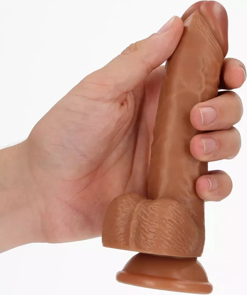 RealRock Curved Model 6" 15,5 cm su siurbtuku – natūralios formos