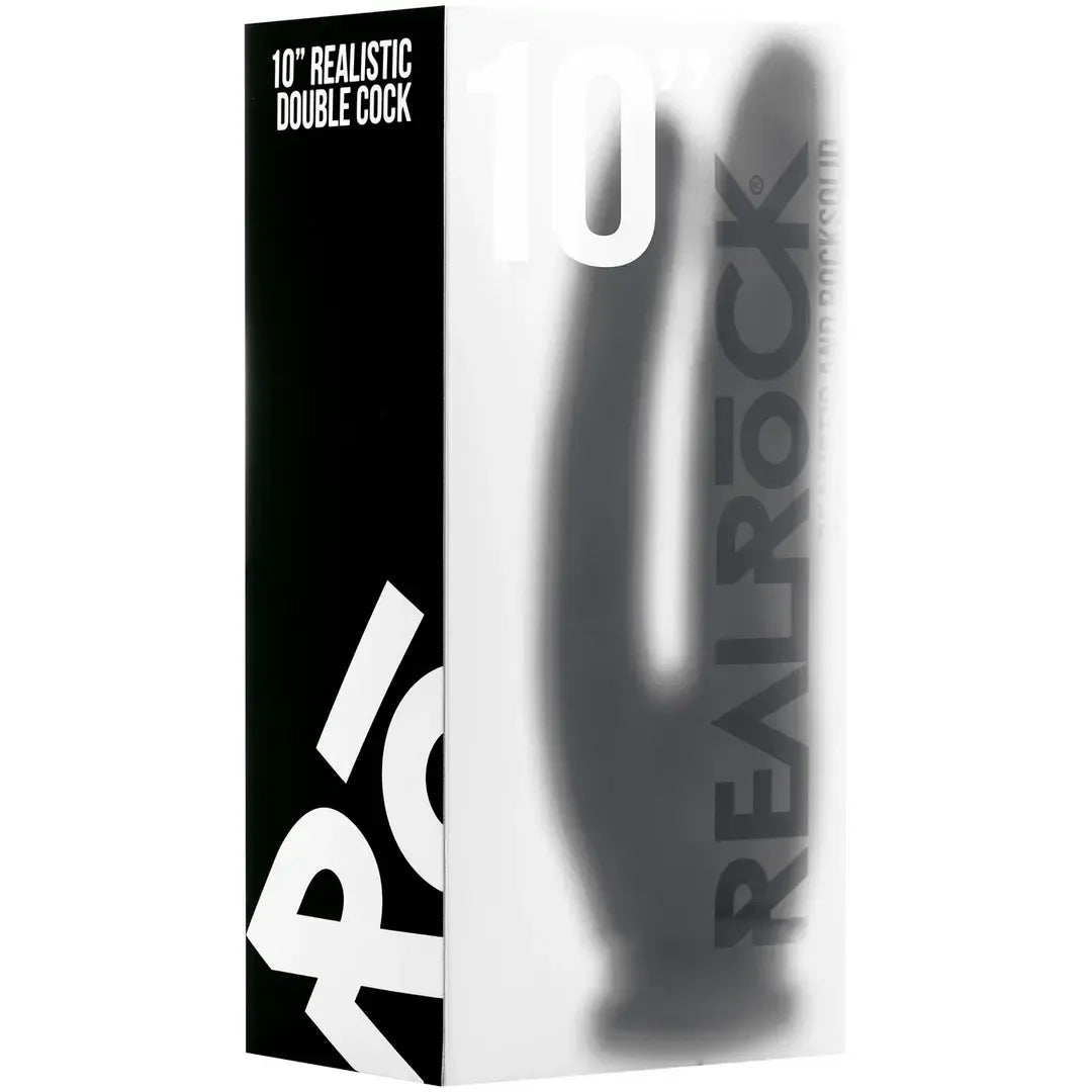 RealRock Double Model 10/25 cm dvipusė anatominė sistema, odos spalvos