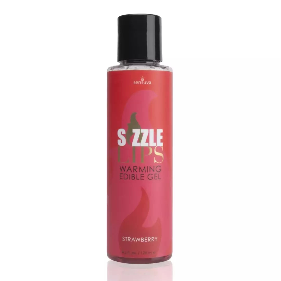 Sensuva Sizzle Lips valgomas šildomasis gelis, braškių skonio, 125ml