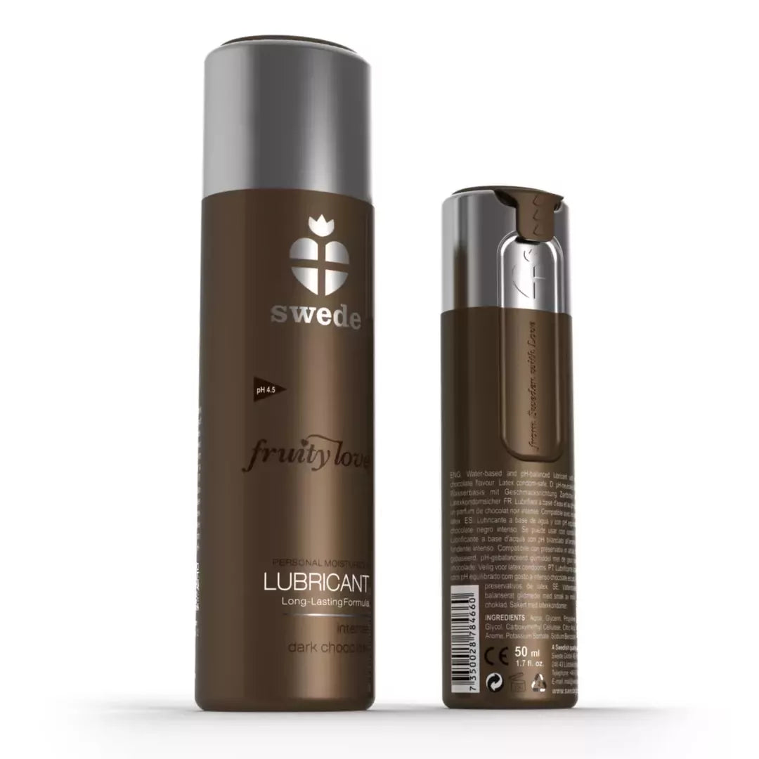 Swede Fruity Love Intimate Gel Dark Chocolate 50ml vandens pagrindo intymus gelis