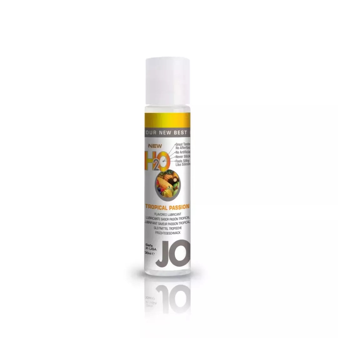 System JO H2O Tropical Passion vandens pagrindu sukurtas lubrikantas, 30 ml, veganiškas