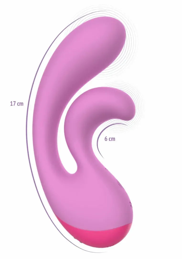 Untamed Rabbit Vibrator dviejų varikliukų, atsparus vandeniui, rožinis, 10 režimų