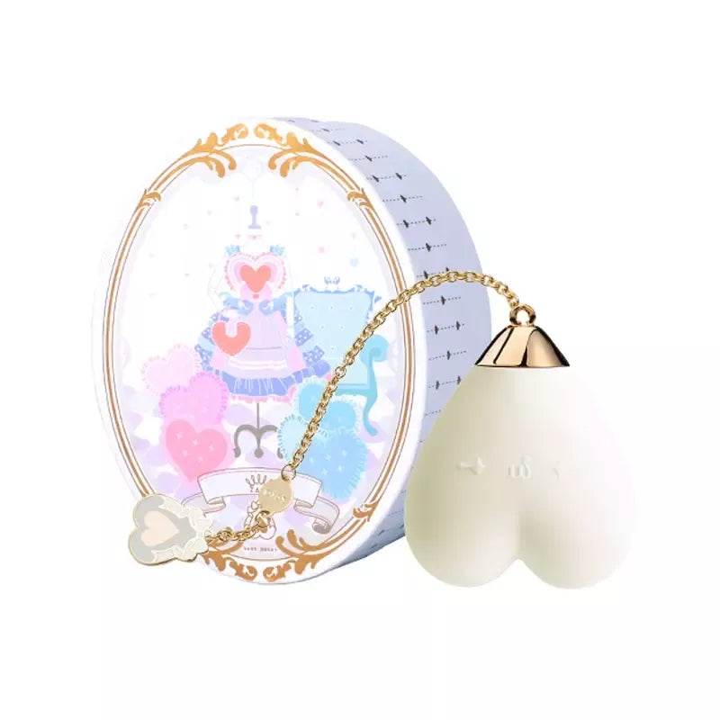 „ZALO Baby Heart Vanilla White“ programėle valdomas masažuoklis, 18K aukso akcentas