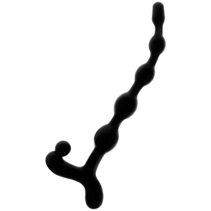 Addicted Toys Analinis karoliukų vėrinys 22 cm, juodas – lanksti silikono sistema