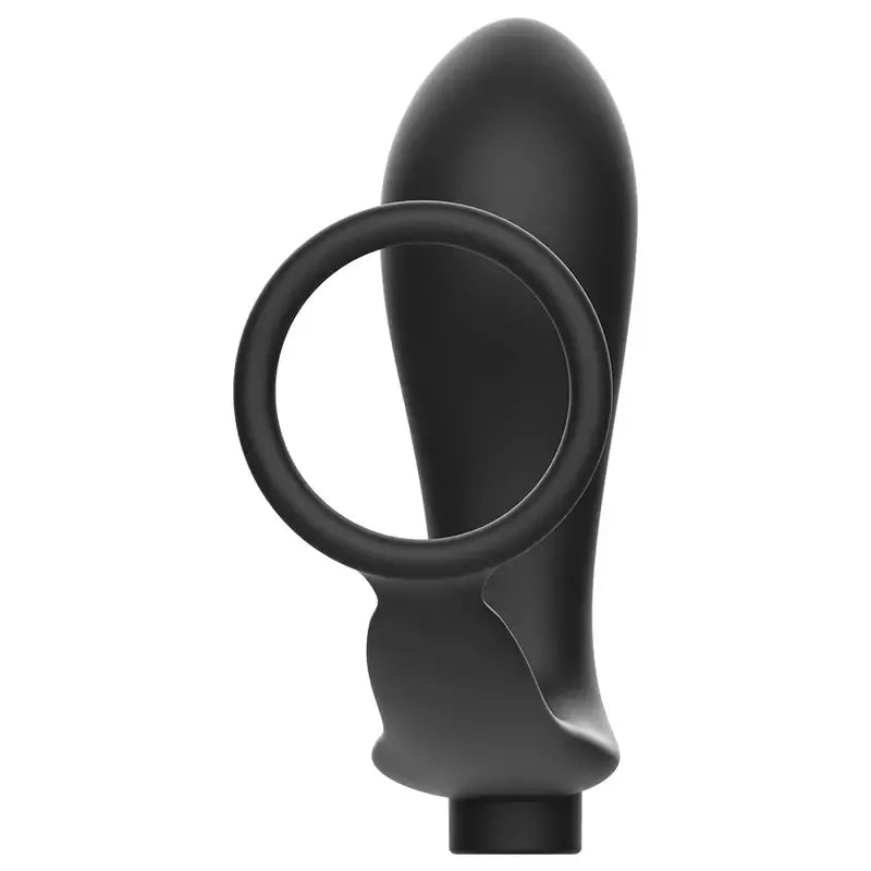 Addicted Toys Black įkraunamas analinio kaiščio ir žiedo rinkinys su nuotolinio valdymo pulteliu