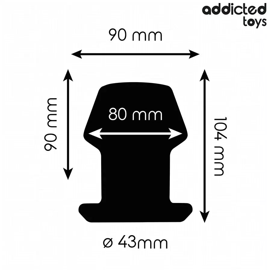 Addicted Toys Extreme Hollow Plug Silicone L 10.4 cm – didelis anatominis modelis