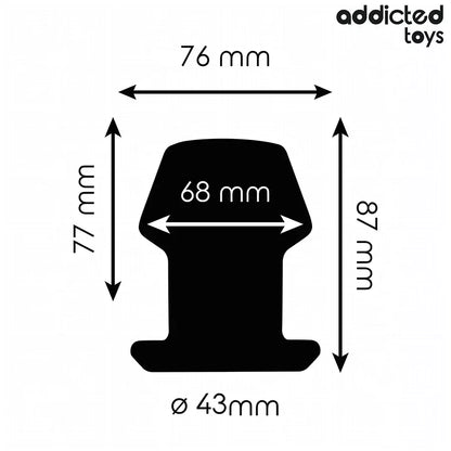„Addicted Toys Extreme Hollow Plug“ silikoninis analinis kaištis M, 8,7 cm – anatominės formos