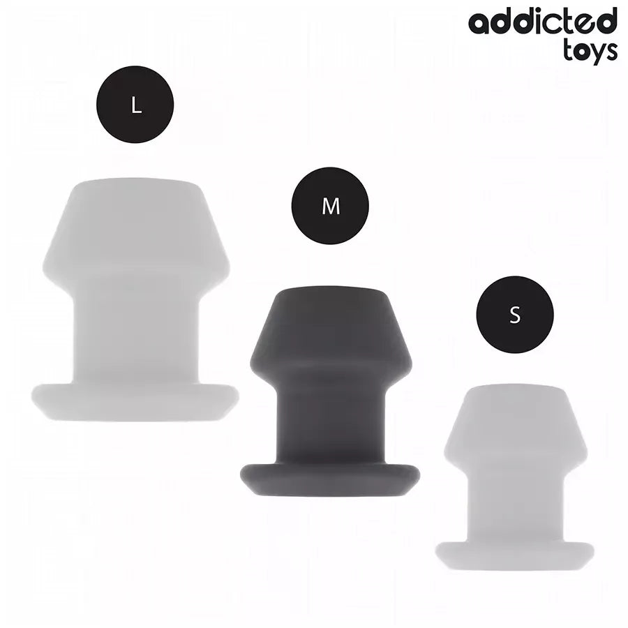 „Addicted Toys Extreme Hollow Plug“ silikoninis analinis kaištis M, 8,7 cm – anatominės formos