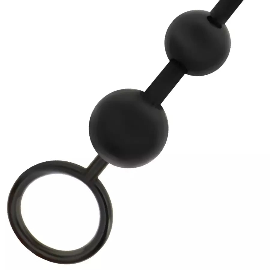 ADDICTED Toys karoliukų grandinėlė 29 cm, juoda – lanksti silikoninė sistema